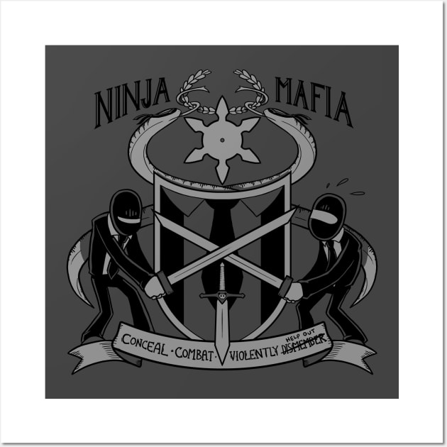 Ninja Mafia Coat of Arms Wall Art by samandfuzzy